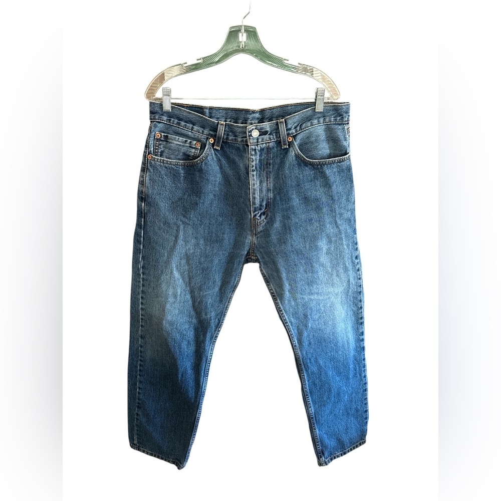 Levi’s 505 Men’s Jeans 36x30 Straight Leg Blue Denim - Picture 2 of 4